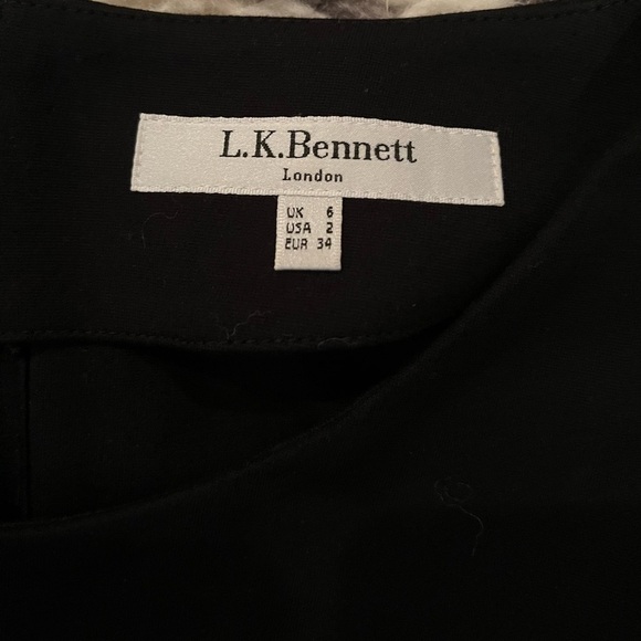 LK BENNET DR Gail black dress queen style US 2 UK 6 royalty - Picture 4 of 5